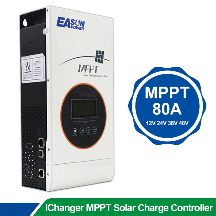 EASUN 80A 12V/24V/48V MPPT Solar Charge Controller with LCD