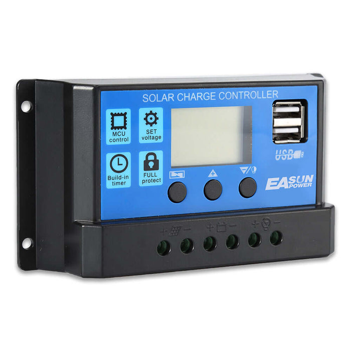 EASUN 10A-60A 12V/24V PWM Solar Charge Controller