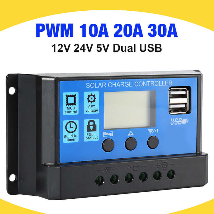 EASUN 10A-60A 12V/24V PWM Solar Charge Controller