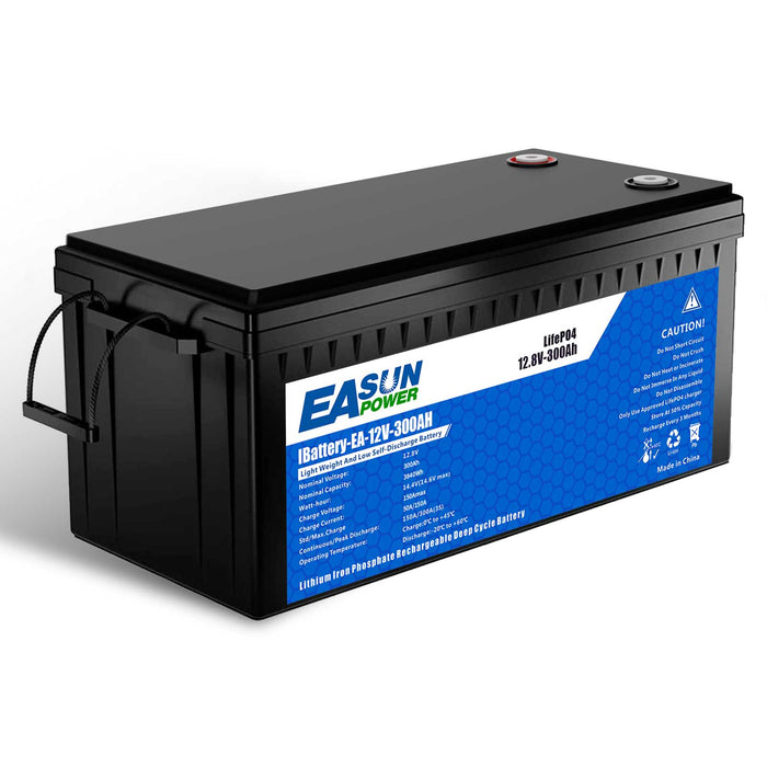 EASUN POWER 12V 300Ah LiFePO4 Deep Cycle Battery | Lithium Solar Battery for RV, Caravan & Off-Grid Power