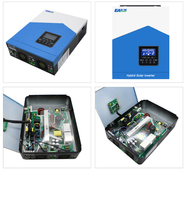 EASUN 2200W Off Grid Solar Inverter MPPT Pure Sine Wave Solar Charger LCD RS232