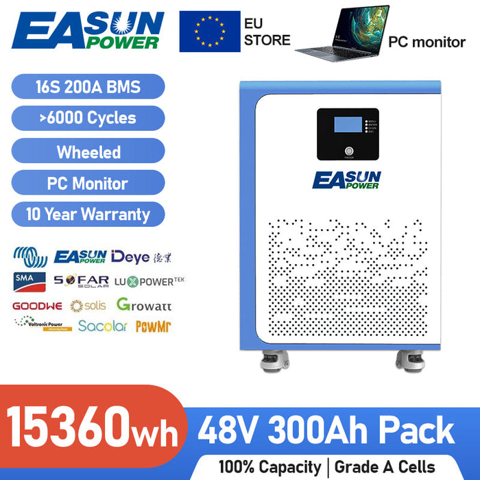 [0% Vat] Easun Power 15KW 51.2.V 300AH LiFePO4 Battery