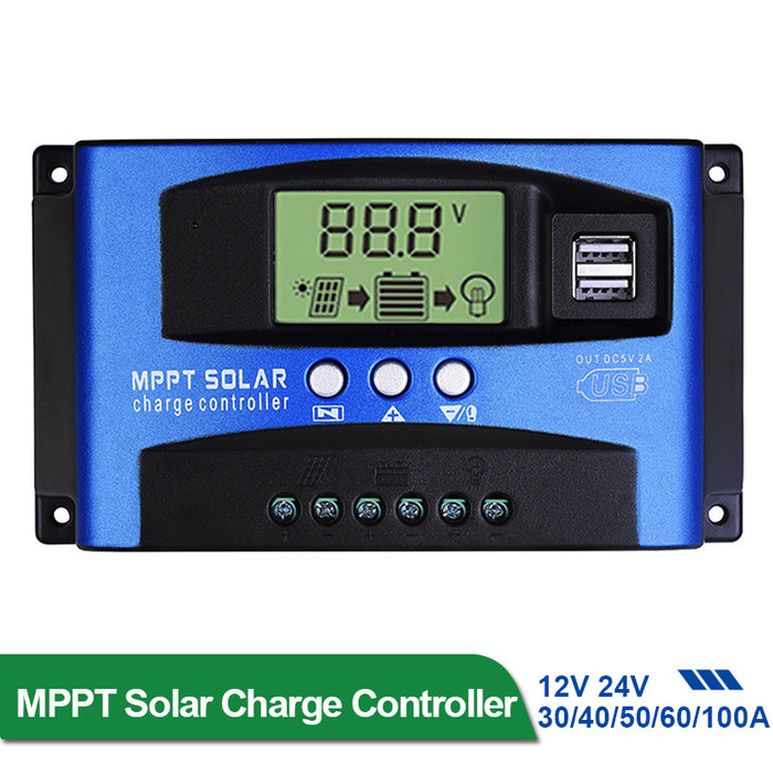 EASUN 30A-100A 12V/24V MPPT Solar Charge Controller with LCD