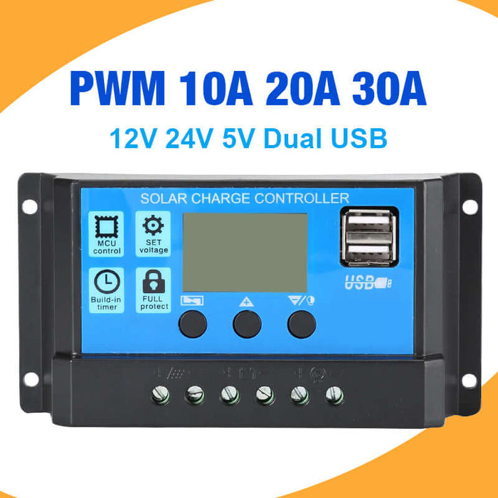 EASUN 10A-60A 12V/24V PWM Solar Charge Controller