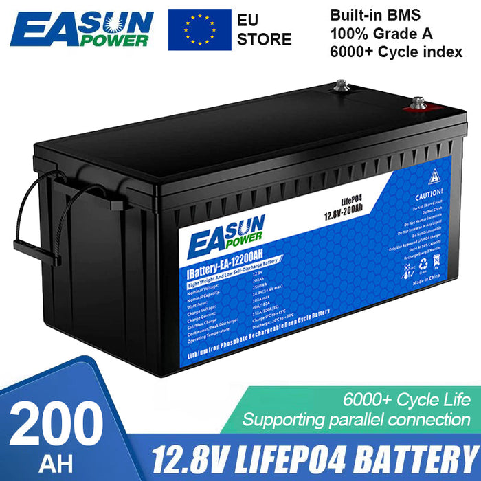 [0% Vat] Easun Power 12.8V 200AH LiFePO4 Battery Pack Grand