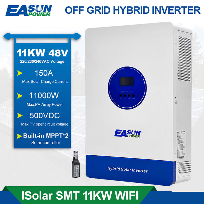 EASUN 11000W Off Grid inverter 150A Double MPPT Charger  BMS with WIFI