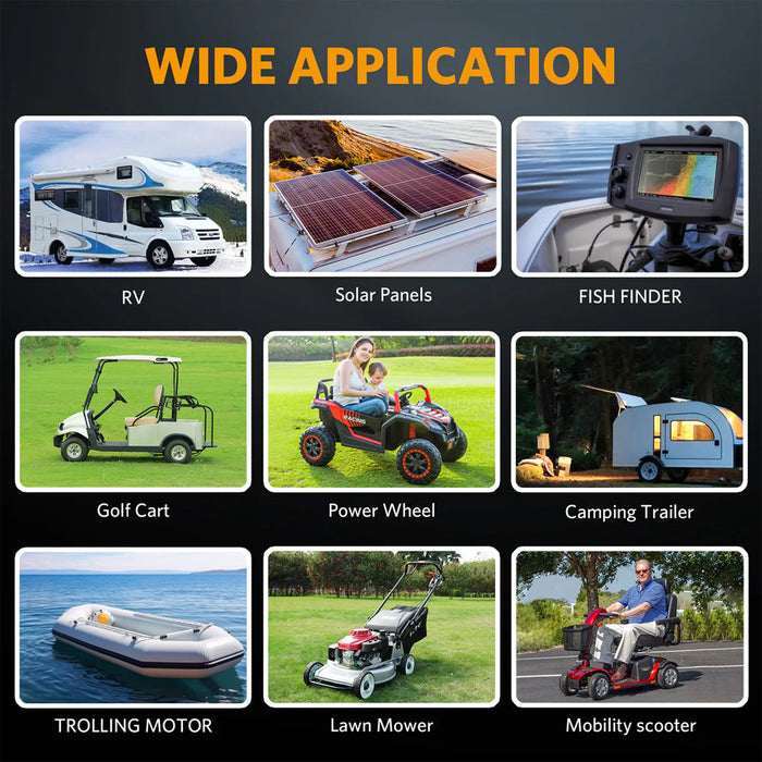 Easun Power 12V 100Ah LiFePO4 Solar Battery for Caravan, RV & Off-Grid Power