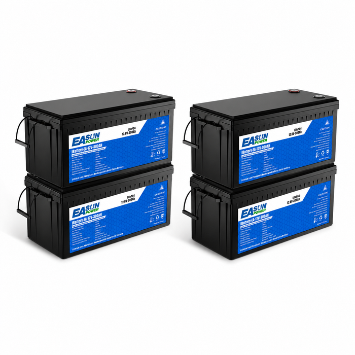 EASUN POWER 12V 300Ah LiFePO4 Deep Cycle Battery | Lithium Solar Battery for RV, Caravan & Off-Grid Power