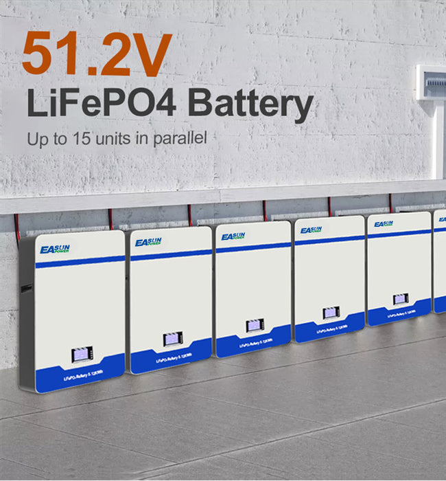 10.24kWh 200Ah Solar LiFePO4 Storage Battery Pack 51.2V BMS CAN RS485 6000+Cycle